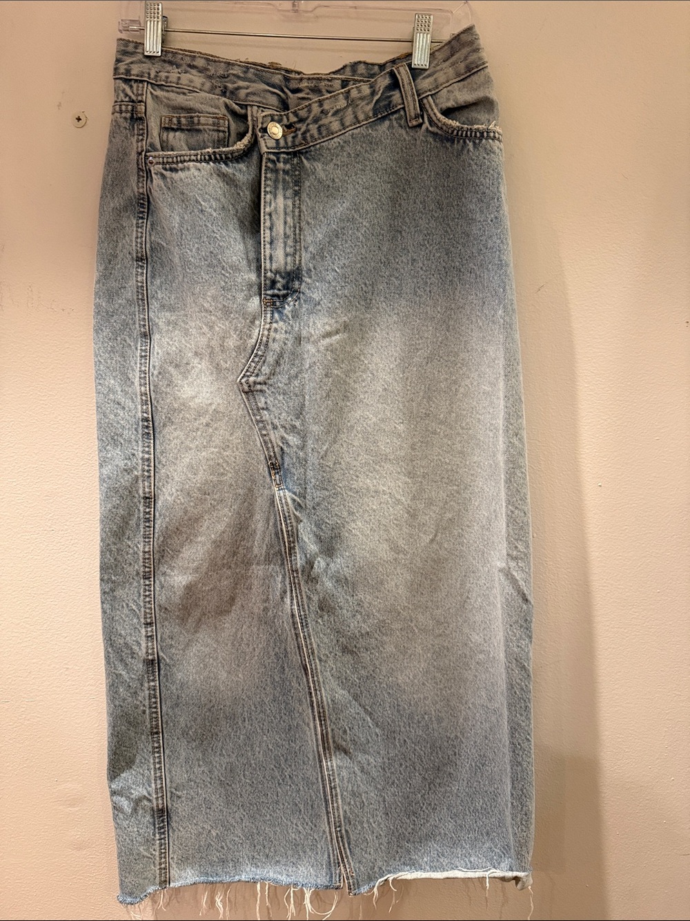 Zara midi denim skirt sz S